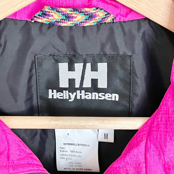 Vintage 80s 90s Helly Hansen Pullover Neon Windbreaker Jacket Women’s Medium - Picture 6 of 6